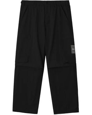 Chocoolate Logo-Patch Cargo Trousers - Black