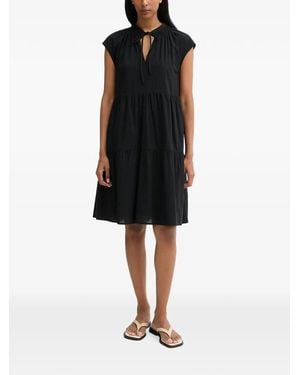 Marc O' Polo Robe À Volants Superposés Et Manches Courtes - Black