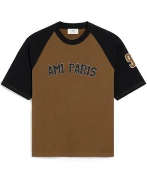 Ami Paris クルーネック Tシャツ - ブラウン