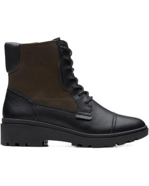 Clarks Calla Charm Lace-Up Boots - Black
