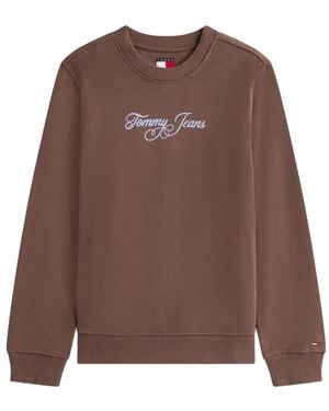 Tommy Hilfiger Logo Sweatshirt - Brown