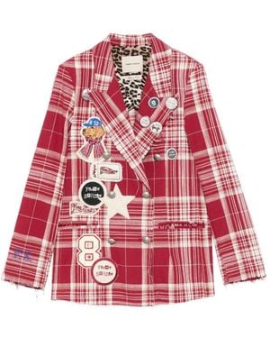 FRONT STREET 8 Veste À Carreaux Et À Patch - Red