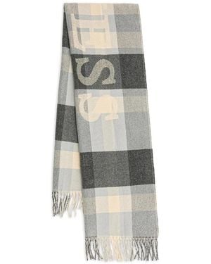 Guess Sciarpa A Quadri - Grigio