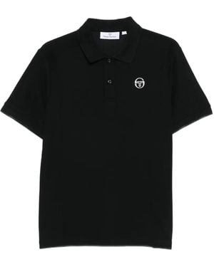 Sergio Tacchini Sergio Logo-Embroidered Polo Shirt - Black
