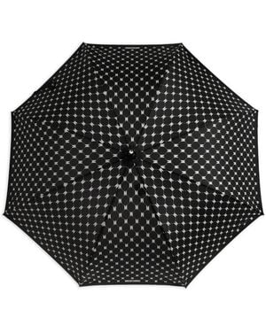 Moschino Monogram-Print Umbrella - Black