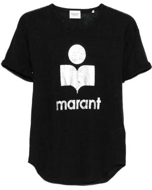 Isabel Marant Logo-Print T-Shirt - Black