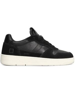 Date Court 2.0 Perforated Panelled Sneakers - Black