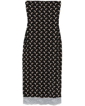 Marine Serre Midi Dresses - Black