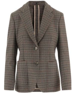 Lardini Check Cashmere Blazer - Gray
