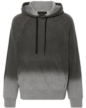 Neil Barrett Ombré-Effect Cotton Hoodie - Gray