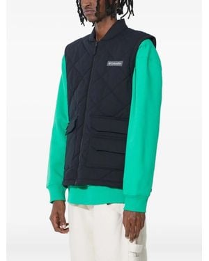 Columbia Rad Padded Quilted Diamond-Pattern Gilet - Blue