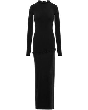 MANURI Nora Braided-Detail Maxi Dress - Black