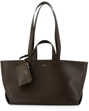 A.P.C. Le Drummer Leather Shoulder Bag - Black