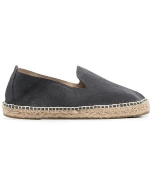 Manebí Braided-Raffia Sole Espadrilles - Gray