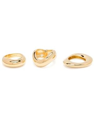 Completedworks Post-Capital Rings (Set Of Three) - Metallic