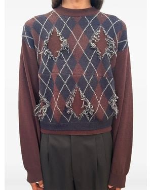 Magliano Jersey Uncle De Punto De Intarsia Con Efecto Envejecido De X 247 - Azul