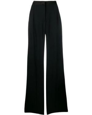 Alberta Ferretti Flared Pleated Trousers - Black
