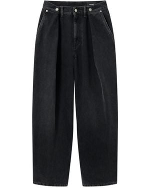 Axel Arigato Pleated-pockets wide-leg jeans - Negro