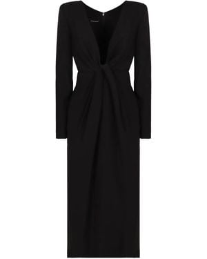 Emporio Armani V-Neck Dress - Black