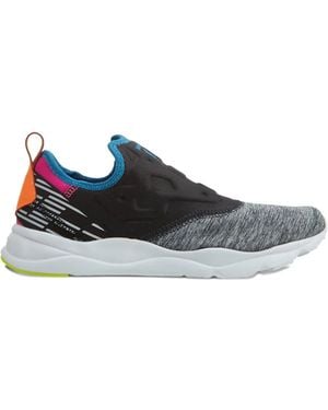 Reebok Furylite Slip-on Lux "coal/blue/pink/peach/yellow" スニーカー - ブラック