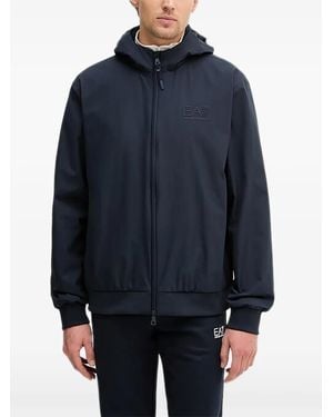EA7 Zip-Up Hooded Jacket - Blue