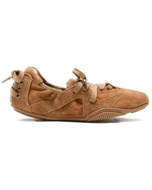 Acne Studios Suede lace-up sneakers - Weiß