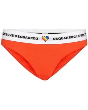 DSquared² Slip Mit Logo-Bund - Rot