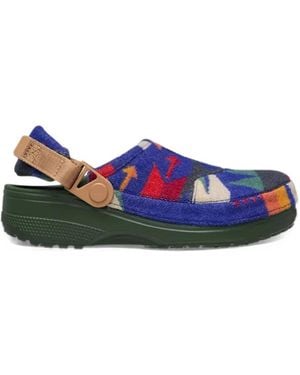 Crocs™ X Pendleton Crafted Logo-Detail Clogs - Blue
