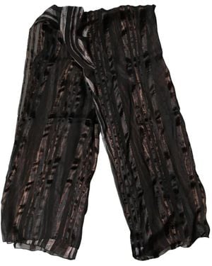 Dolce & Gabbana Striped-Pattern Scarf - Gray