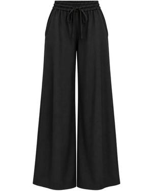 Kaos Drawstring Palazzo Trousers - Black