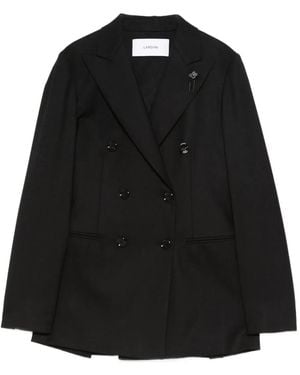 Lardini Adam Double-Breasted Blazer - Black