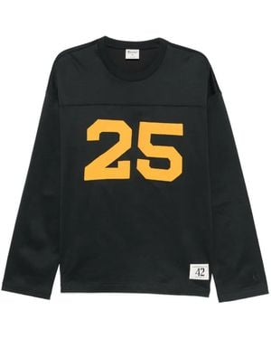 Champion Logo-Print Long-Sleeve T-Shirt - Black