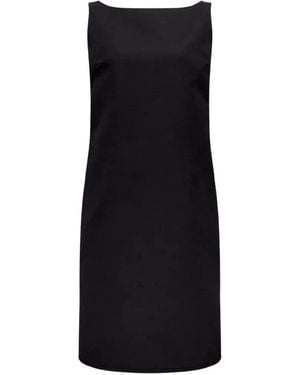 Another Tomorrow Robe À Encolure Bateau - Black