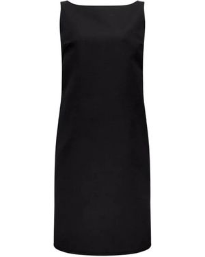 Another Tomorrow Robe À Encolure Bateau - Black