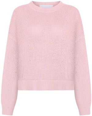 EMERSON RENALDI Open-Knit Crew-Neck Jumper - Pink