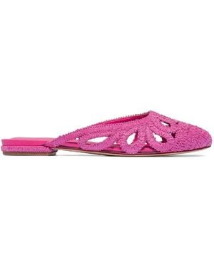 Bernardo Cappadocia Mules Aus Raffiabast Mit Cut-Out - Pink