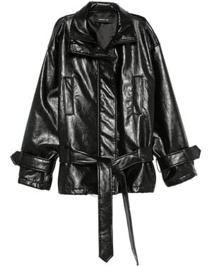 FEDERICA TOSI Belted Zip-Up Jacket - Black