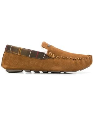 Barbour Slipper Mit Faux-Shearling-Futter - Braun