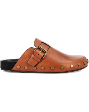 Isabel Marant Buckle-Fastening Studded Sandals - Brown
