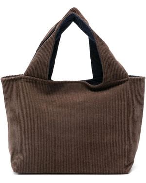 Whyci Ribfluwelen Shopper - Bruin