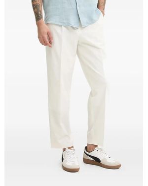 HUGO Pleated-front straight-leg trousers - Blanco