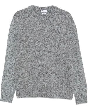 Doppiaa Marl-Knit Crew-Neck Sweater - Grey