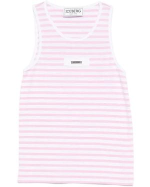 Iceberg Striped Plaque Top - Pink
