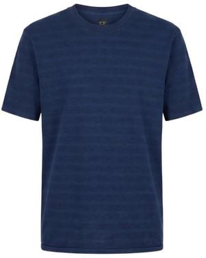 TAIGA TAKAHASHI Lot.617 Striped Cotton T-Shirt - Blue