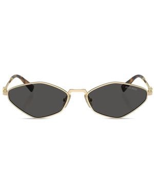 Miu Miu Geometric-Frame Sunglasses - Metallic