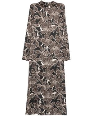 Marc O' Polo Floral-Print Dress - Grey