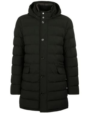 Moorer Calandri Hooded Padded Coat - Black