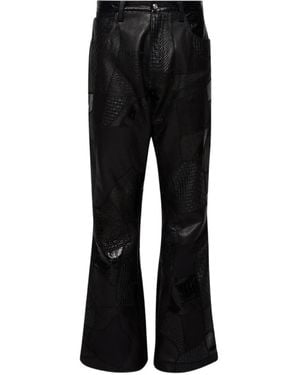 Earthling VIP Pantalones capri con diseño patchwork - Negro