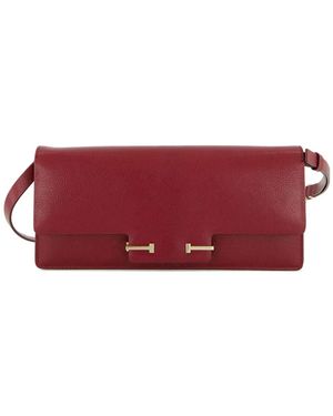 Tom Ford Leather Shoulder Bag - Red