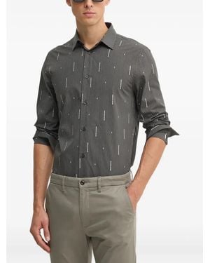 ARMANI EXCHANGE Gestreiftes Hemd - Grau